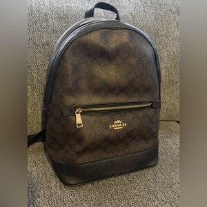 Coach Dark Brown and Black Backpack